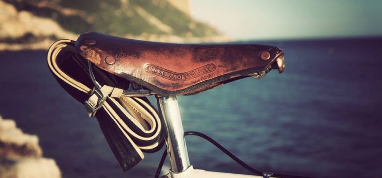 Siège de vélo,Brown--Selle De Vélo En Cuir Pu À Rivet Vintage, Siège De