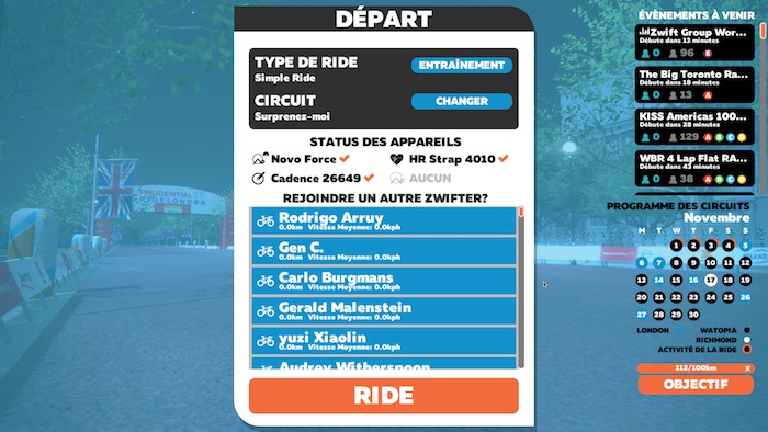 Zwift, application pour Home-trainer